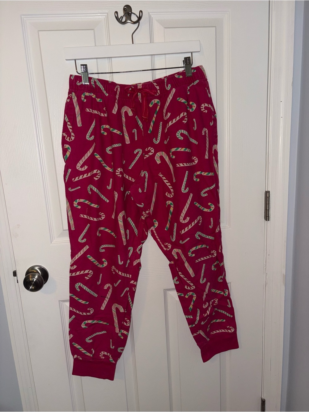 Old Navy Maroon Candy Cane Print Jogger Pajama Pants